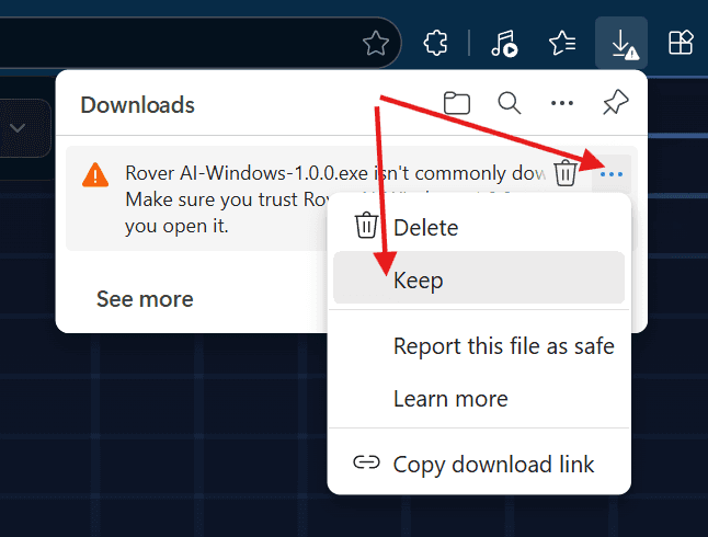 Resolve browser warning - step 1