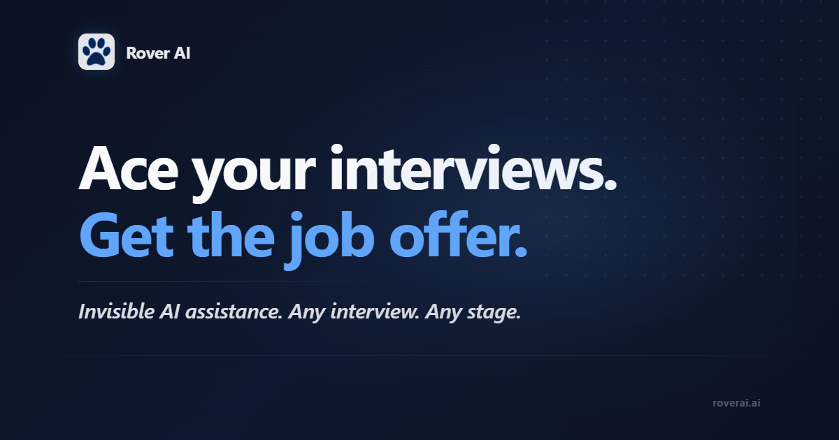 Rover AI | Your ultimate AI assistant during job interviews